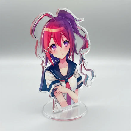 Custom Cute Figure Display Hologram Rainbow Acrylic Liquid Shaker Standee Anime Custom Printed Clear Acrylic Stand