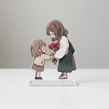 Wholesale Hologram Rainbow Shaker Acrylic Standee Printing Cartoon Anime Plastic Clear Acrylic Stand Keychains