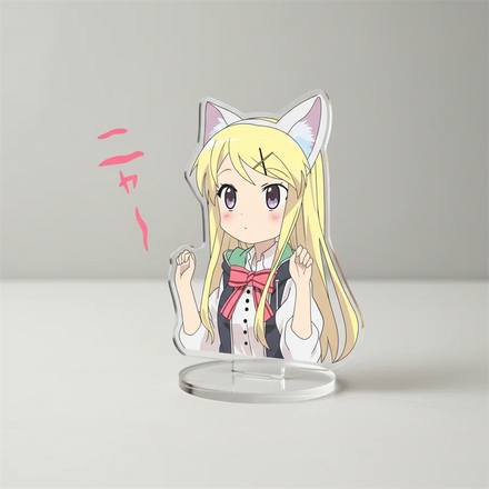 Custom Rainbow Acrylic Display Stand Personalized Clear Anime Phone Charm 3D Shaker Acrylic Standee