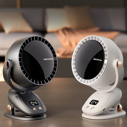 2025 New Design Portable Mini USB Rechargeable Leafless Fan Table Top Electric Home Cooling Fan for Car & RV Use