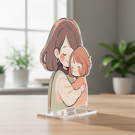 Personalized Hologram Rainbow Anime Acrylic Stand Custom Logo Desktop Display Shaker Acrylic Stands