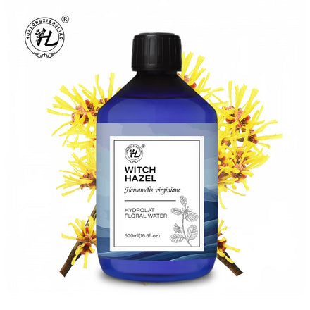 Witch Hazel Hydrosol - Hydrolat for Skin Face - 100% Pure Natural Hamamelis Floral Water Steam Distilled | OEM 500mL