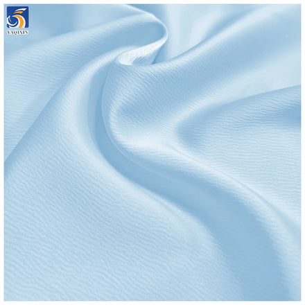 Eco-Friendly YX2063-4 Crepe Crinkle Satin Dress Fabric 210gsm Polyester Spandex Stretch for Sleepwear Skirts Garments