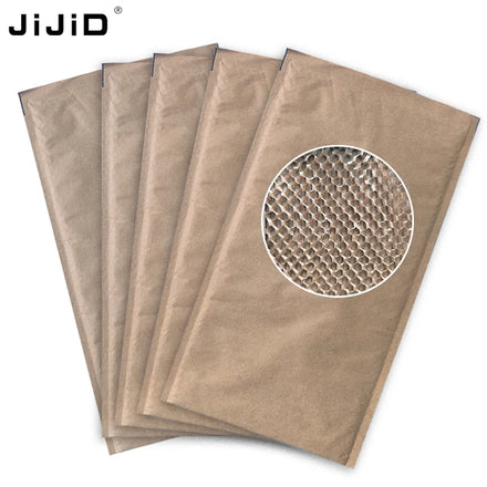 JIJID Compostable Honeycomb Envelop Kraft Paper Mailer Bags Eco-friendly Biodegradable Shockproof Compression Mailing Bags