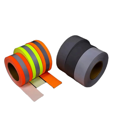 Sew on Safety 50mm Retro Reflective Tape T/C or Polyester Mesh Industrial Fabric Warming Tape for Garments