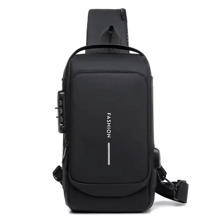 HEROIC KNIGHT Fashion Small Lightweight Leisure Waterproof Anti Theft Durable Polyester Messenger Crossbody Chest Bag with USB