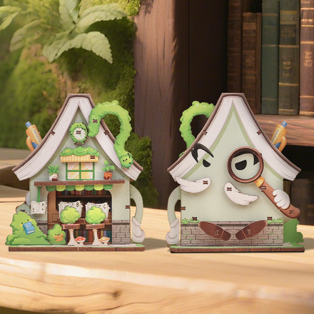 CuteBee 2025 New Product Mini Store Series Diy Miniature House CWGA107 3d Wooden Puzzle Diy Craft Kit 3D Puzzle Toys