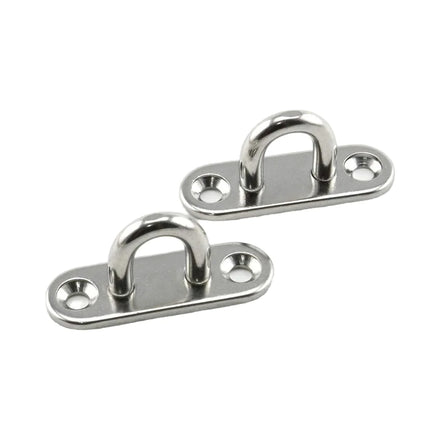 M5 Strip Type Eye Plate Enclosed Hook 304 Stainless Steel Heavy Duty Ceiling Wall Mount Hanging Hardware Fitting for Yoga Bag