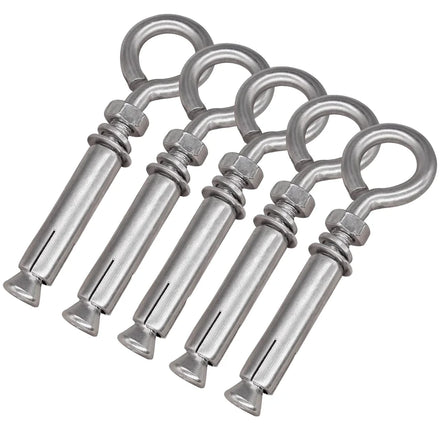 5/16\ X 4-3/16\ Heavy Duty 304 Stainless Steel Expansion Concrete Wall Anchors Shoulder Lag Eyebolts