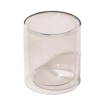 Premium Double-Walled High Borosilicate Glass Tea Light Candle Jars Spray Aromatherapy Reusable Heat Resistant Oval Shape