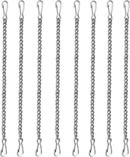 20-Inch Silver 304 Stainless Steel Hanging Chains Decorative Zinc Stained Glass Panels Suncatcher Crystals for Home Decor