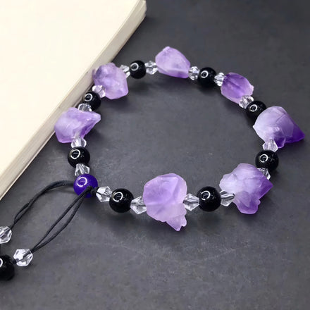 Natural Irregular Amethyst Body-purify Slimming Bracelet Stone Energy Bracelets for Women Men Fatigue Relief Healing Yoga