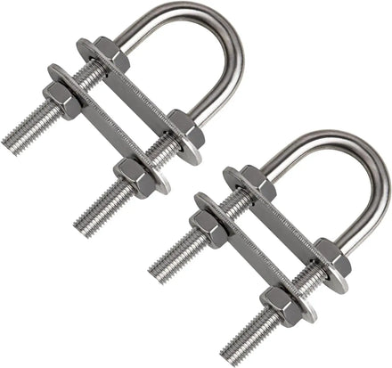 100mm Heavy Duty 304 Stainless Steel U Bolts for Boat Stern Bow Eye Tie Down Yacht Trailer Automotive-Premium Bolts