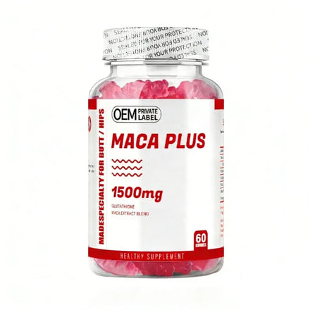 OEM/ODM Maca Plus Gummies 1500mg Big Booty Enhancer with Black Maca Root Multivitamin Support BUTTOCKS