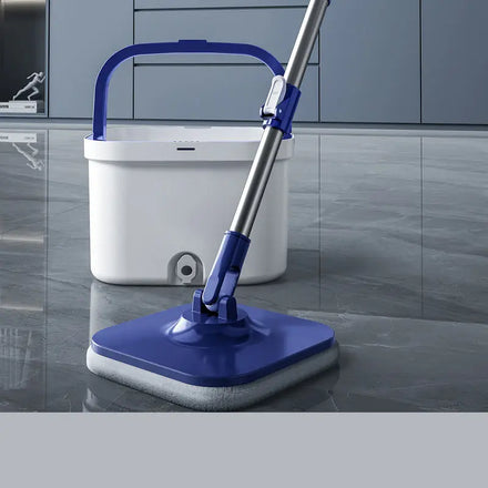 Stainless Steel Magic Mop Spin Dry Cleaning Bucket Floating Floor Mop with Efficient Dirty Water Separation Wet Dry Function