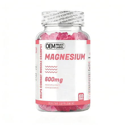 OEM/ODM Magnesium Glycinate Gummies Sugar Free Magnesium Gummies Chewable Magnesium for Sleep Body Support and Relaxation