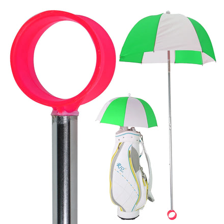 Manual Control Golf Club Rain Cover Umbrella Straight Polyester Flex Umbrellas for Protective Bag and Clubs UV Resistant