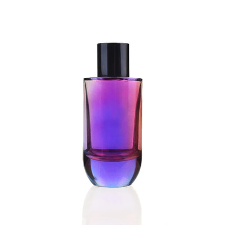 Luxury Thick Bottom Phantom Color Novel Refillable 100ml Empty Glass Perfume Bottle Pump Sprayer Reed Diffuser Silk Screen