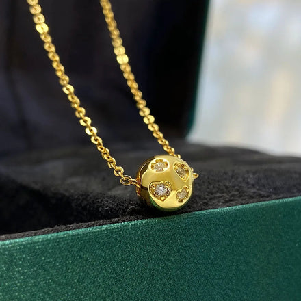 Waterproof No Tarnish Solid 925 Sterling Silver Girls Jewelry Vermeil 18k Gold Plated Zircon Lucky Cute Ball Engagement Fine