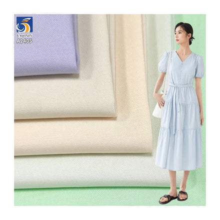 A2405 Plain 140gsm Spring and Summer Cool Cotton Casual Dress Shirt Fabric 60% Lyocell Polyester 40% Cotton Poplin Ice Fabric