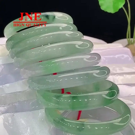 Myanmar AB- Type Bracelets Non-Crack Floating Green Positive Ring Jade Bracelet