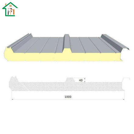 Chile PU Insulated Sandwich Panel for Cold Room 80mm White