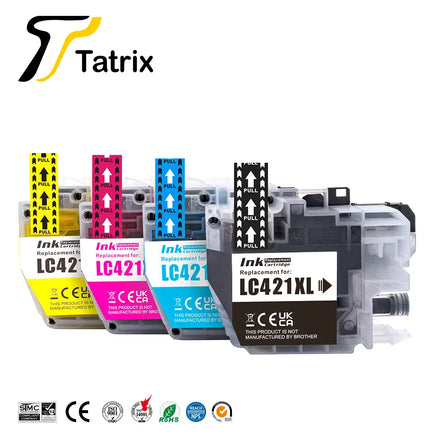 Tatrix brother LC421XL Germany Warehouse Spot Compatible Ink Cartridge for DCPJ1050DW DCPJ1140DW DCPJ1800DW MFCJ1010DW