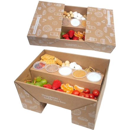 Wholesale Eco-Friendly Sushi Dessert Bakery Packaging Crepe Chocolate Paper Box with Matt Lamination for Cookie Insert Sauce Dip