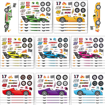 32 PCS Make a Supercar Waterproof DIY Sticker Sheets for Kids Party Favor Supplies Craft Toys Decorative Removable Decals