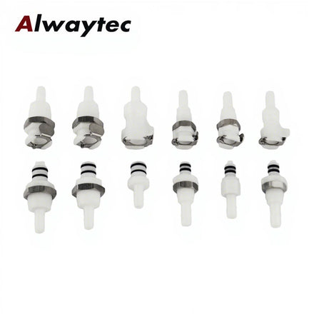 3/8'' 10mm Plastic Hose Quick Connector with Shut-Off Quick-Disconnect Hose Barb Insert In-line Hose Barb Bulkhead Connector