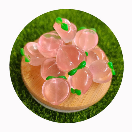Kawaii Strawberry Orange Grape Peach Miniature Fruit Resin Charms DIY Crafts Handmade Art Supplies Phone Cases Decoration
