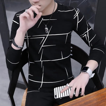 OEM Customized Embroidered Design Men's Men Long Sleeve T-shirt Men Casual Slim Cotton Polo Shirts