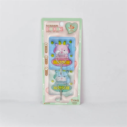 Adorable Duck-Shaped Plastic Kitchen & Bathroom Wall Hanging Hook Nail-Free Adhesive Hanger Cartoon Style