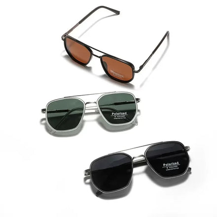 Men's TR90 Metal Frame Polarized Sunglasses UV400 Anti-Glare Driving Shades Vintage Fashion & Lightweight Comfort