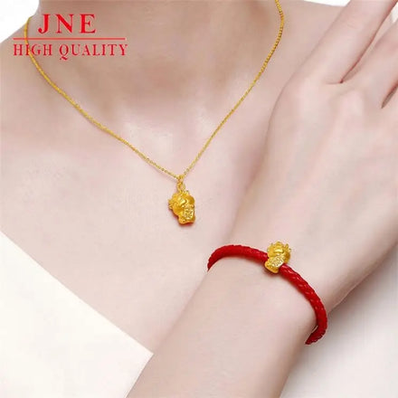 Vietnam Sand Golden Cow Zodiac Pendant Golden Store Same Style Ox Pendant Zodiac Year Ox Zodiac Necklace for Women