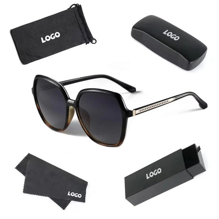 Luxury Designer Fashion Square Sunglasses Women's Custom Polarized Shades Sunglasses for Women