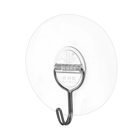 2pcs Transparent Reusable & Waterproof Kitchen Multi Heavy Duty Peg Plastic Hook Seamless Sock Hooks Paste Installation Tools
