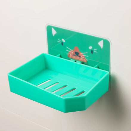 2025 Biodegradable Acrylic Plastic Travel Box Wall Hanging Soap Dish Dispenser Case Sustainable Bathroom Storage Set