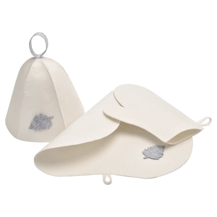 Banya Sauna Hat with Felt Mat and Gloves Heat Protection Bath Hat Set for Spa Felt Sauna Hats for Men and Women