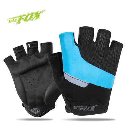 Fingerless Summer Sports Gloves Sweat & Sun Protective Breathable Shock Absorbing for Cycling & Outdoor Activities-F566
