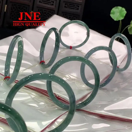 Exquisite Workmanship Non-crack Round Jade Bracelet Myanmar Jade Natural a Type Factory Wholesale