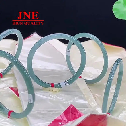 Wholesale Natural White A- Type Jade Delicate Non-crack Round Jade Bracelet