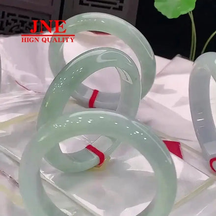 Natural Myanmar White A- Type Jade Jade Bracelets Non-crack Positive Circle Jade Bracelet Ornament
