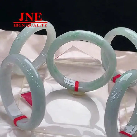 Factory Wholesale Myanmar Natural White A- Type Jade Crack-free Floating Flowers Jade Bracelet Wholesale