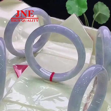 Natural Myanmar White A- Type Jade Bright Color No Crack Positive Ring Jade Bracelet Wholesale