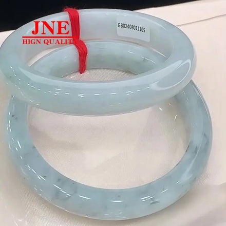 Natural Myanmar White A- Type Jade Jade Bracelets Non-crack Positive Circle Jade Bracelet Ornament