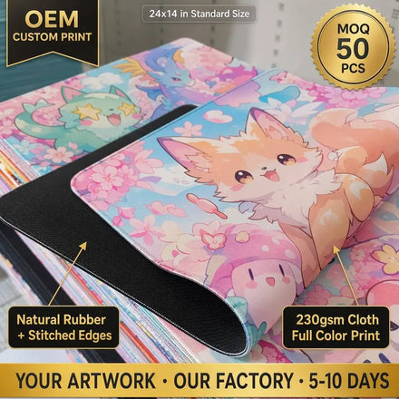 Factory Customizable 24x14 TCG CCG MTG Playmat Custom Print Your Design Play Mat for Pokmon Yugioh TCG MTG Gaming Mat
