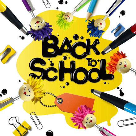 2025 School Supplies New Novelty Stylish Ball Pen Kawaii Black pink Blue Yellow Orange Purple Cute Funny MOP TOP Spinning Pens