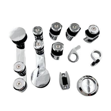 Frameless 8-12mm Tempered Bathroom Glass Door Accessories Shower Door Fitting Slide Rail System Gate Glass Sliding Door Roller