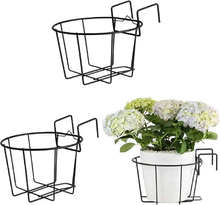 Pioneera 3-Pack 10-Inch Iron Durable Modern Flower/Green Plants Hanging Baskets Powder Coated Indoor Outdoor Balcony Planters